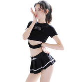 Cheerleader Cosplay Costume Lingerie Womens Japanese Schoolgirl Cheerleading Uniform