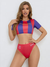 Striped Football Fan Lingerie Set