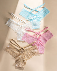 Jacquard Lace Low Rise Thongs