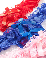 Lace Crotchless Massage Pearl Thong