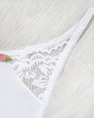 Lace Flower Stretch Thong