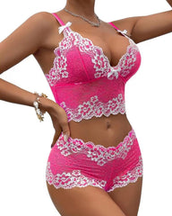 Lace Colorblock Underwear Set