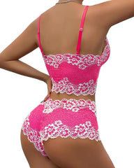 Lace Colorblock Underwear Set