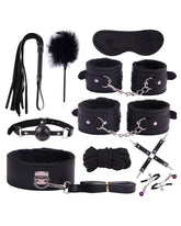 Plush Leather Bondage 10-Piece Set