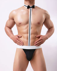 Men's Halter Neck Bowknot Underwear One-piece Thong