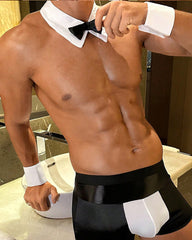 Men's Cosplay Waiter Colorblock Lingeries
