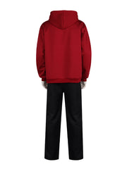 Game-Inspired Red Hoodie and Black Pants