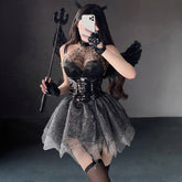 Spiderweb Mesh Lingerie Dress