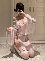 Embroidered Kimono Style Nightwear