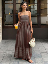 Spaghetti Strap Pleated Maxi Skirt