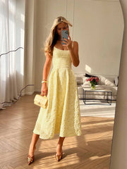 Jacquard Open-Back Dress