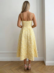 Jacquard Open-Back Dress