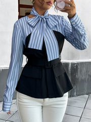 Faux Two-Piece Shirt Top