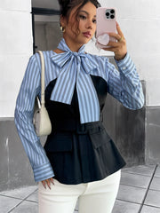 Faux Two-Piece Shirt Top