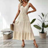 Textured Sleeveless Beach Dress