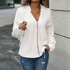 Long-Sleeve Paneled Jacquard Shirt