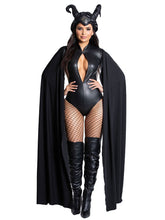 Latex Devil Bodysuit with Horns Headpiece