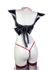 Latex Devil Lingerie Set