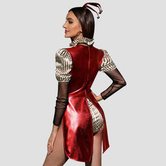 Jester Costume Adult Circus Clown Cosplay Outfits Joker Villain Romper
