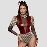 Jester Costume Adult Circus Clown Cosplay Outfits Joker Villain Romper