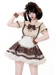 Plaid Puppy Maid Lolita Costume