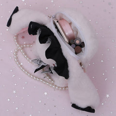 Plush Lolita Bunny Bag Crossbody Lace Bowkont Rabbit Handbag for Easter