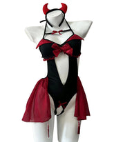 Little Devil Costume Role-playing Hollow-out Erotic Bodysuit Lingerie