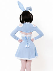 Ribbed Knit Bunny Cupless Outfit