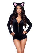 Black Cat Hooded Bodysuit