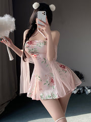 Vintage Lace Up Lingerie Dress
