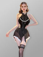 Chinese Bodysuit Lingerie with Pearls