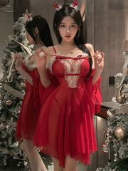 Christmas Flyaway Babydoll Dress