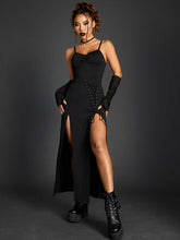 High Slit Gothic Maxi Dress
