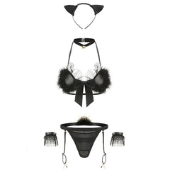Cat Lingerie Cute Kitten Furry Cosplay Lingerie Set Roleplay Costume