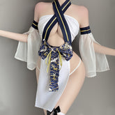 Kimono Lingerie Costume Japanese Anime Cosplay Underwear 4 Pieces Roleplay Outfits