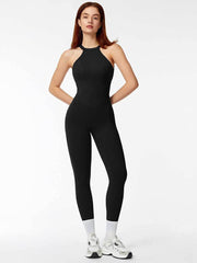 Open Back Sleeveless Activewear Jumpsuit