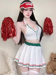 Preppy Sports Top and Pleated Skirt