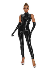 Faux Leather Catsuit with Gloves