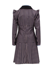 Brown Striped Witch Blazer and Dress Set