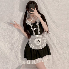 Anime Maid Cosplay Lingerie Japanese Lolita Dress Costume Maid Apron Outfit