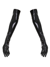 Women's Wet Look Long Gloves