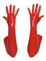 Women's Wet Look Long Gloves