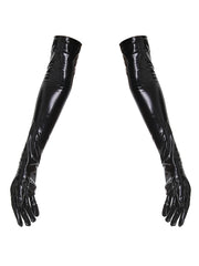 Women's Wet Look Long Gloves