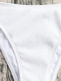 Hollow Bandage Backless Padded Halter-Neck Bikini Swimsuit