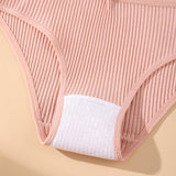 4Pack Solid Color Low Waist Breathable Underwear Aosig