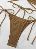 Halterneck V-Neck Two Pieces Bikini Set