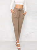 All-match Waistband Cropped Trousers