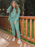 Casual Long-Sleeved Sweater Cotton Suit Aosig