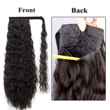 Corn hot velcro  long curly hair explosive piece ponytail  wig piece Aosig