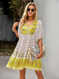 Fashionable Bohemian Print Dress Aosig